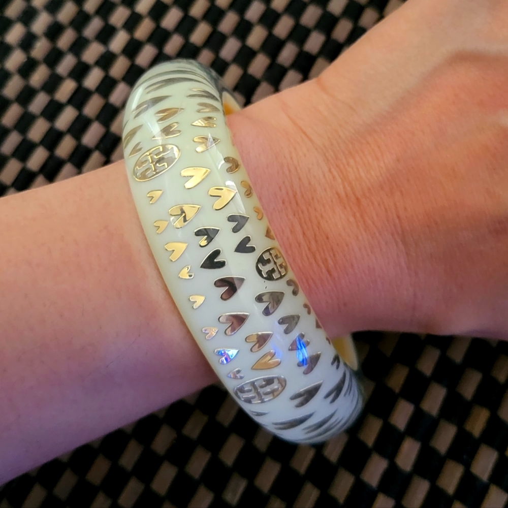 Tory Burch Ivory Bangle (thick bubble)